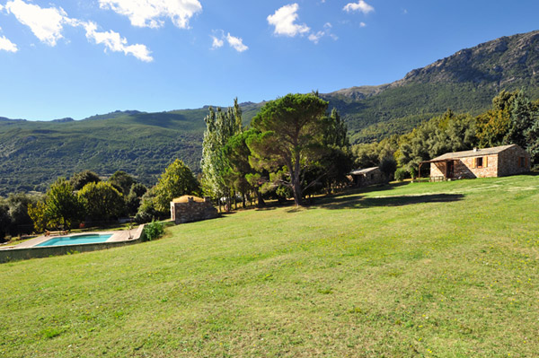 La propriété, les bergeries, la piscine